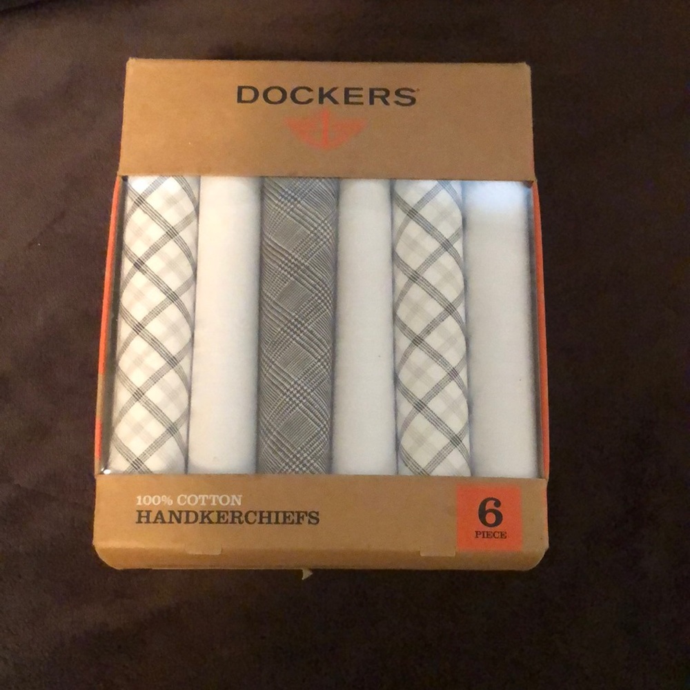 NWT Dockers -6 piece White, Black, Grey Handkerchiefs